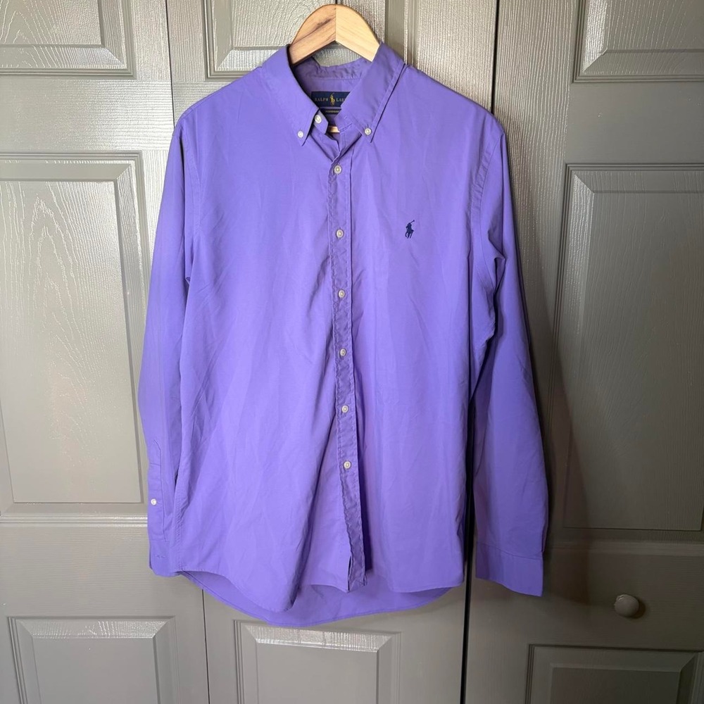 Polo Ralph Lauren purple button down shirt  Size L